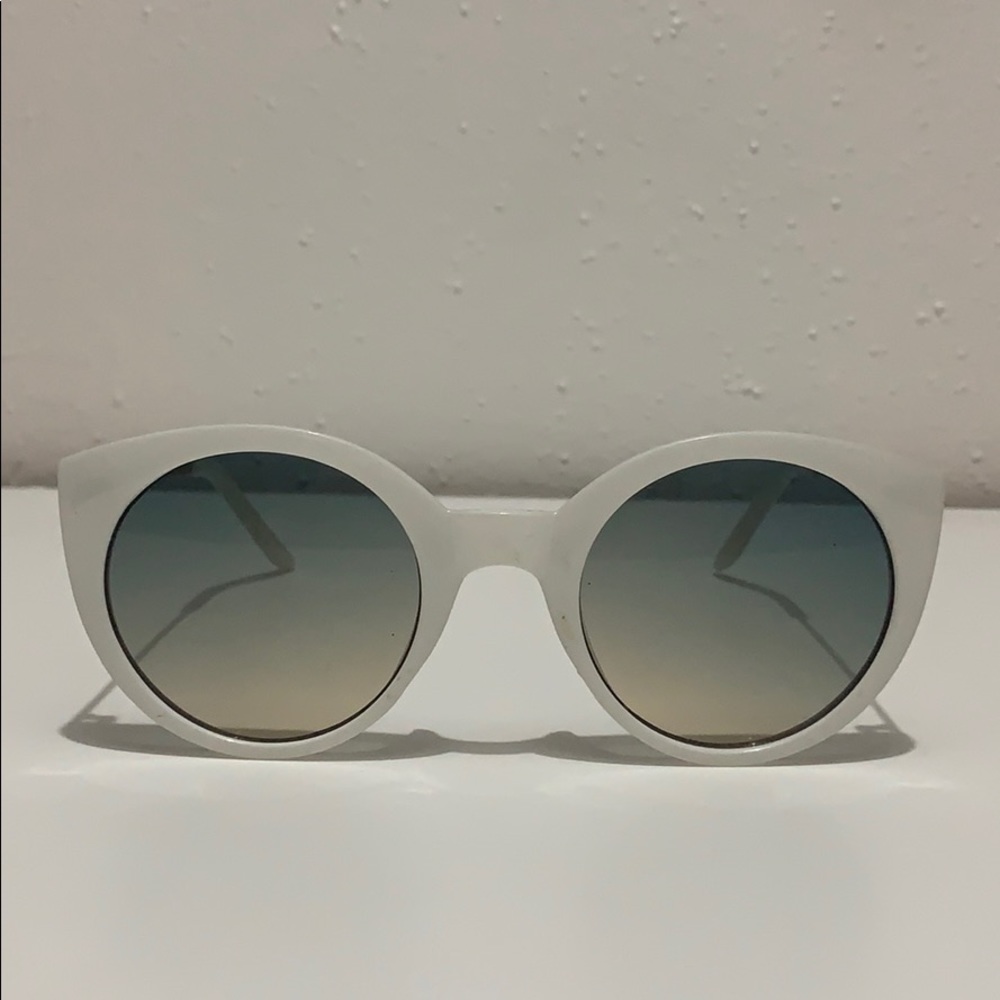 White framed sunglasses